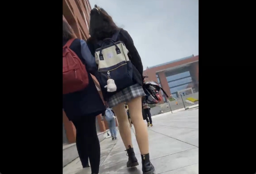 これが盗撮魔の日常か！女の子たちを付け回してパンツを狙うｗ